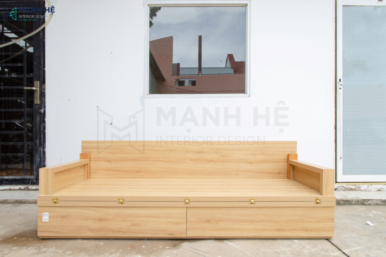 ghế sofa giường gỗ công nghiệp