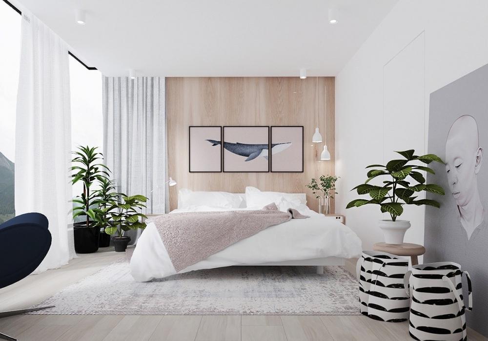 đặt cây xanh trong phòng ngủ