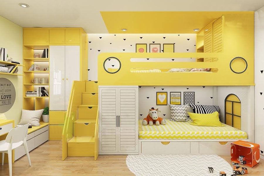 giuong tầng gỗ công nghiệp