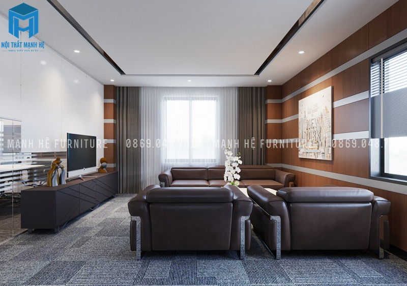Bộ bàn ghế sofa tiếp khách trong văn phòng giám đốc