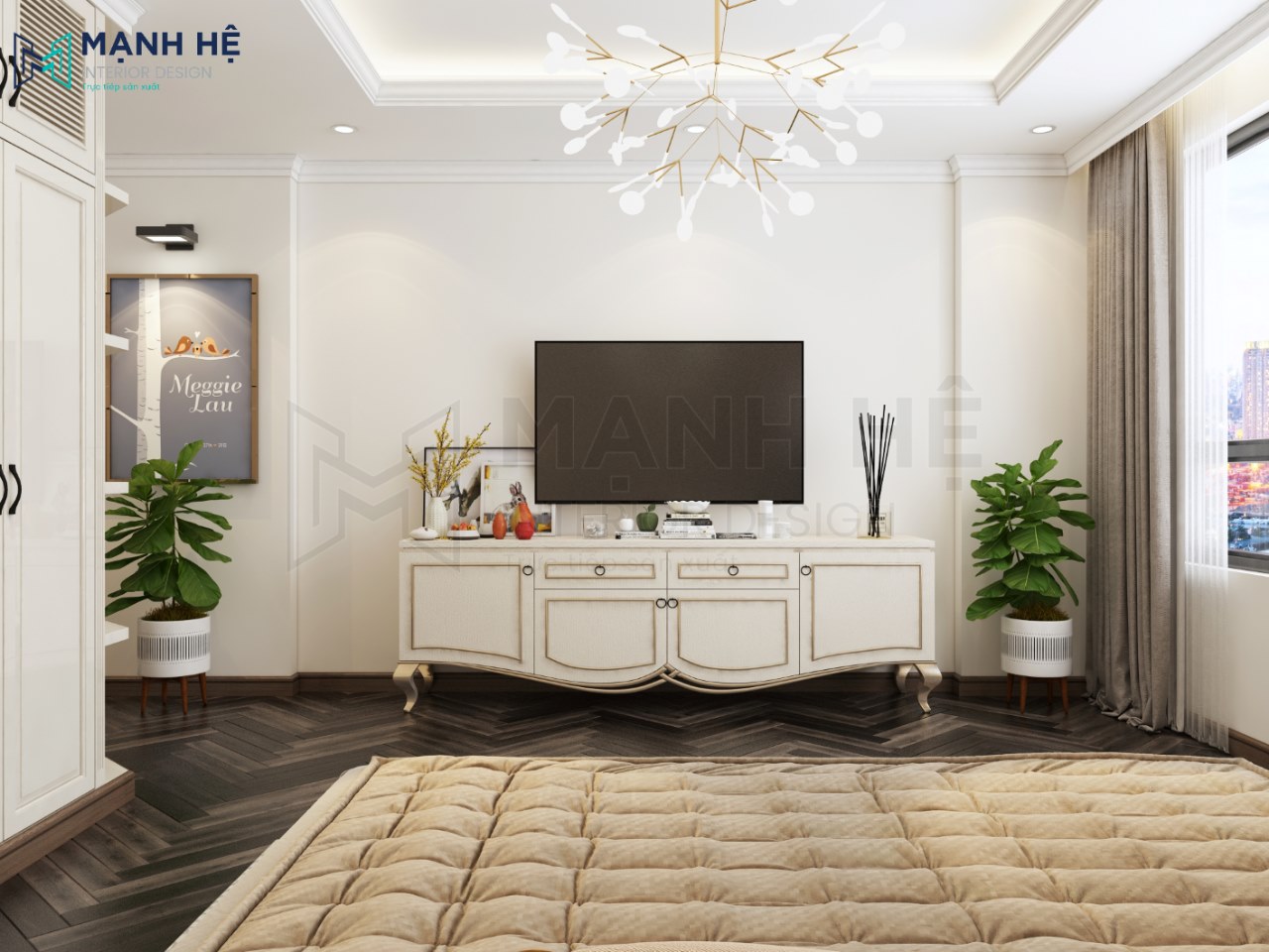 Thiết kế nội thất phòng ngủ 3 view 3