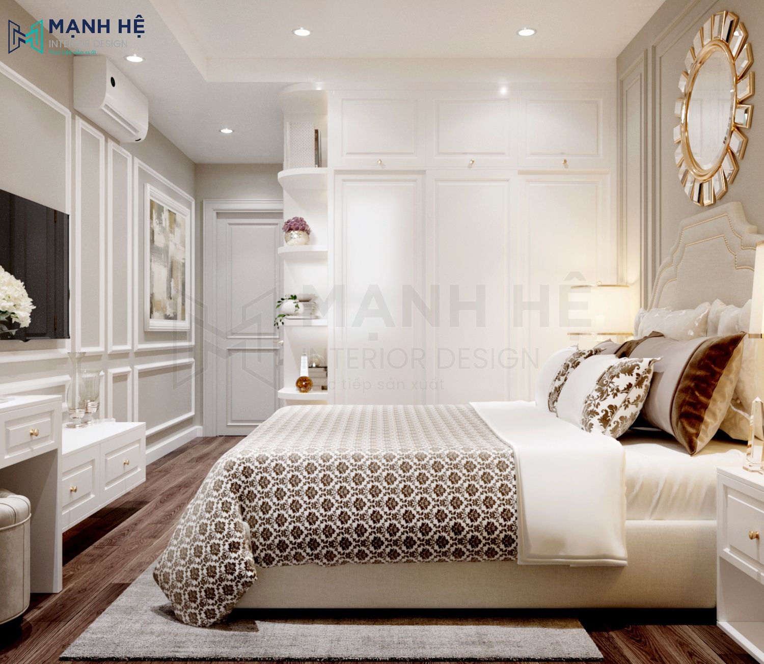 Phòng ngủ Tân Cổ Điển 20m2