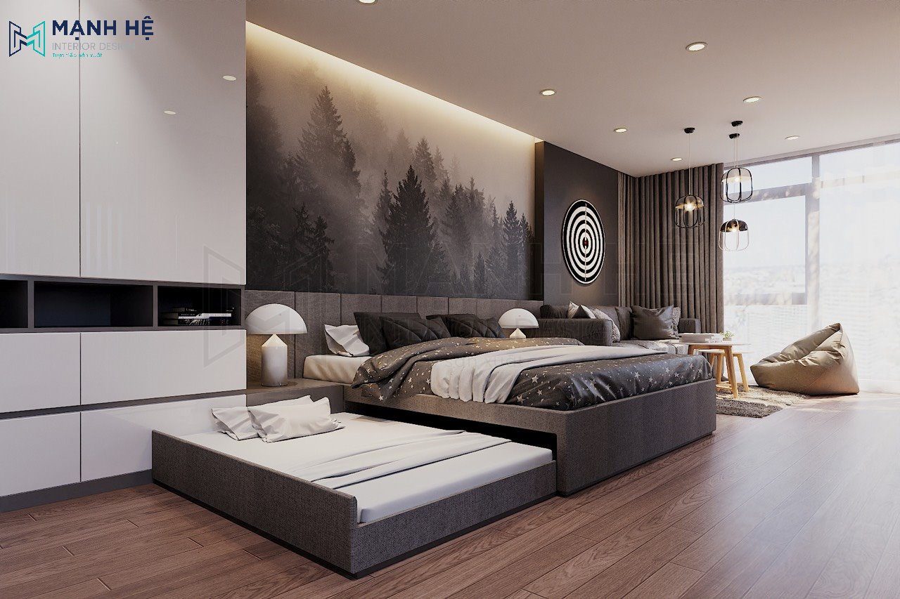 giường ngủ giật cấp