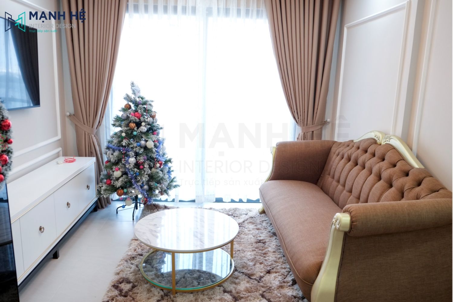 nội thất phòng khách nhỏ sang trọng