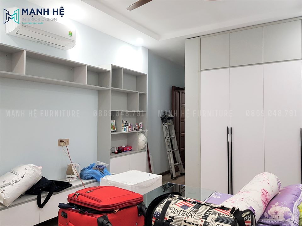 Thực tế thi công hoàn thiện nội thất phòng ngủ nhà phố