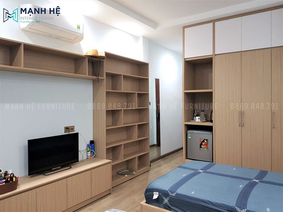 Hệ tủ kệ tivi kết hợp kệ trang trí