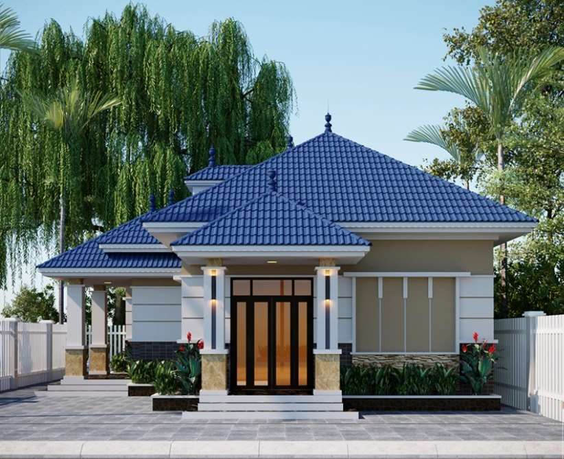 Mẫu 5: Đèn ốp tường chiếu sáng cửa ra vào của căn nhà