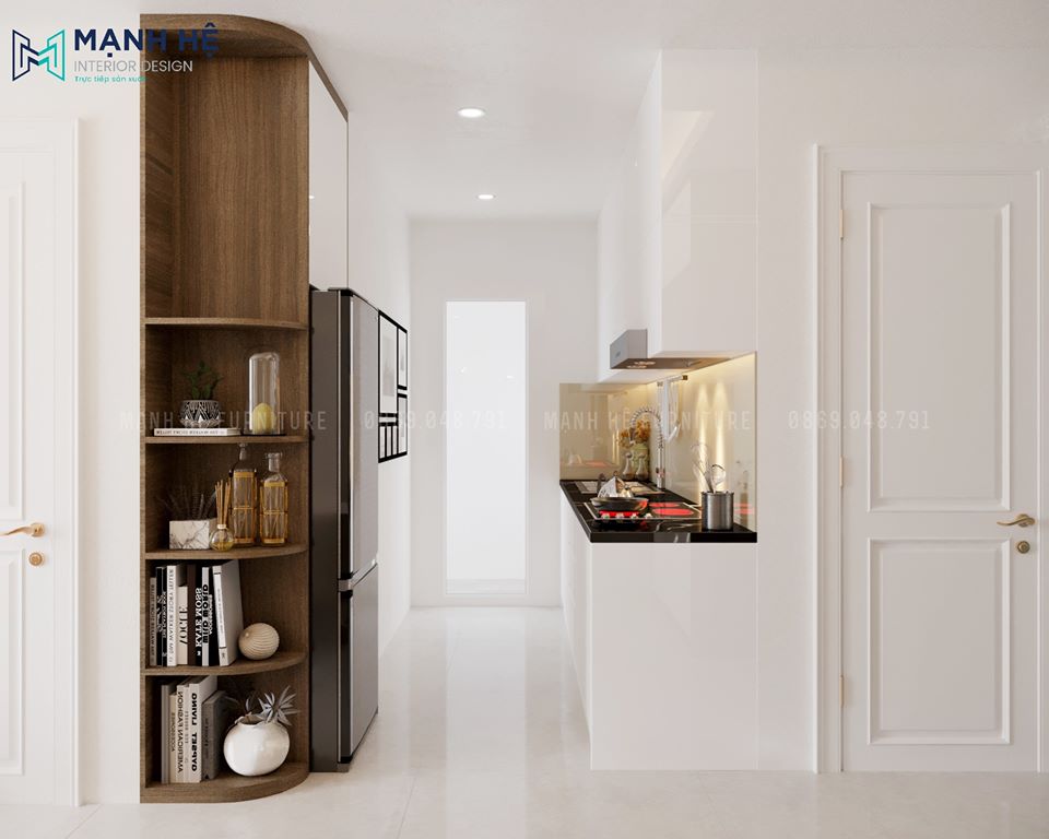 không gian bếp nhỏ gọn