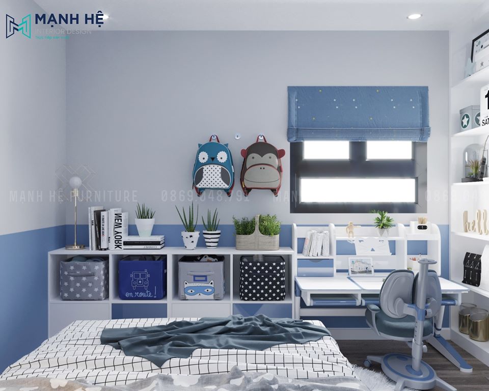 Kệ tủ trang trí và đựng đồ chơi cho phòng bé