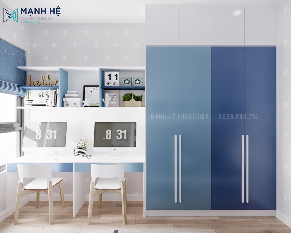 bàn học kép cho bé