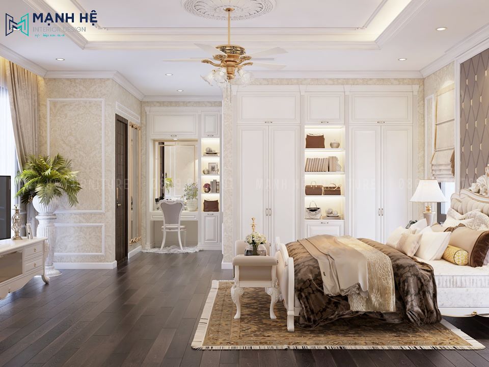 Tủ quần áo âm tường chạy panel cánh tủ đẹp