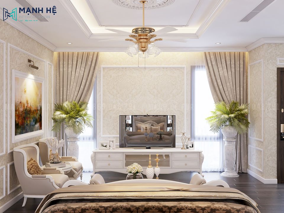 Kệ tivi chân cao chạy panel cánh tủ
