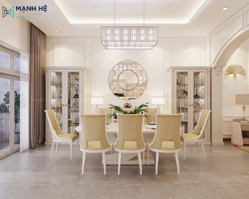Bộ bàn ăn sang trọng cho biệt thự