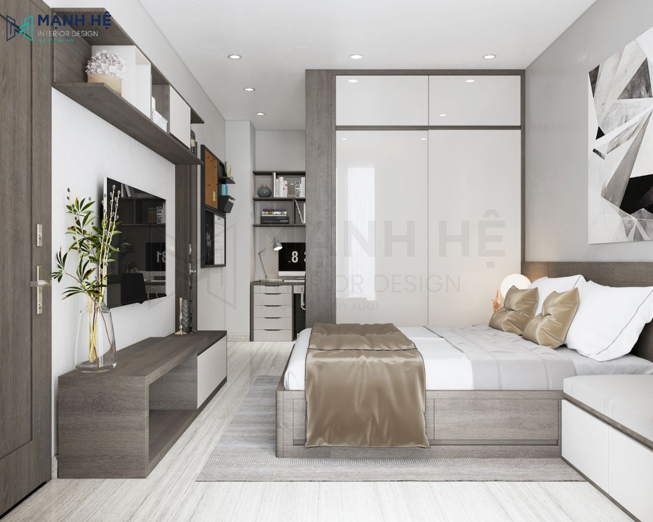 Thiết kế tủ quần áo âm trần