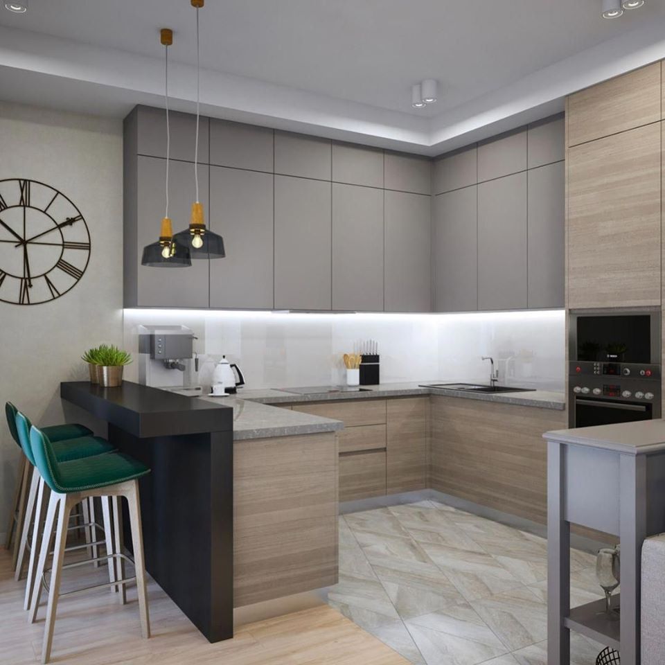 tủ bếp gỗ công nghiệp phủ melamine