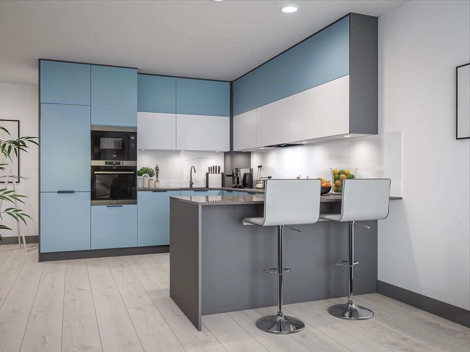 tủ bếp gỗ công nghiệp