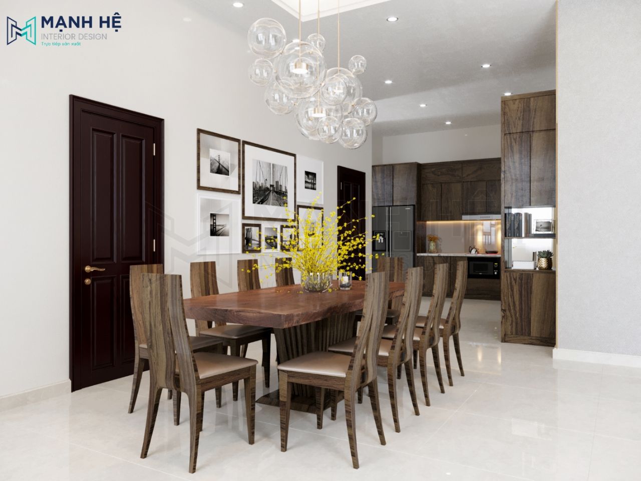 Bộ đèn thả nghệ thuật bàn ăn