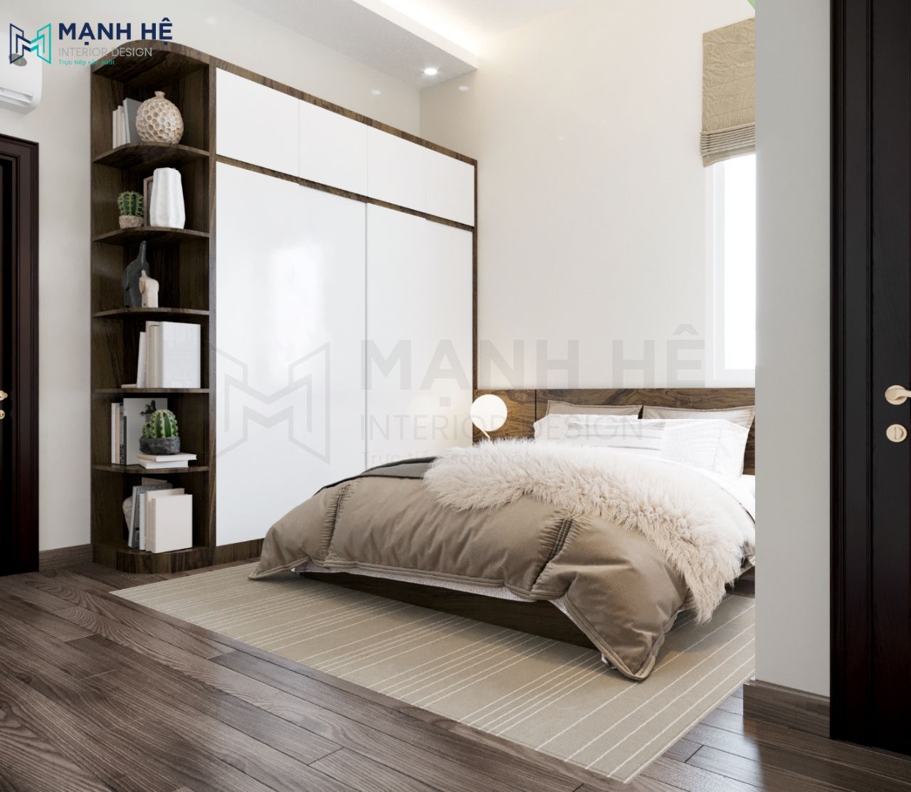 Tab đầu giường bằng gỗ