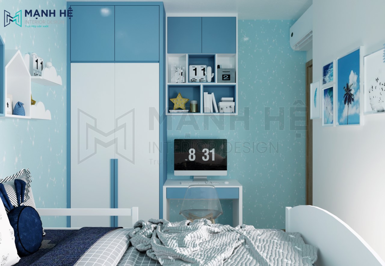 tủ quần áo liền bàn học