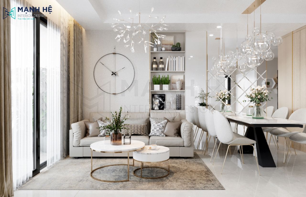 Mẫu thiết kế nội thất chung cư 67m2 tinh tế và sang trọng