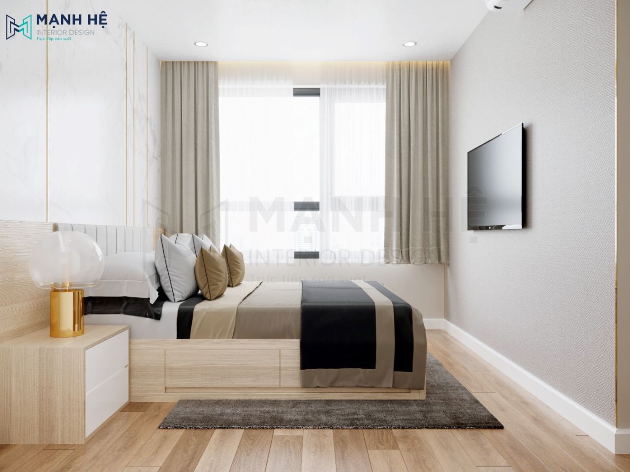 Giường ngủ có hộc kéo trẻ trung