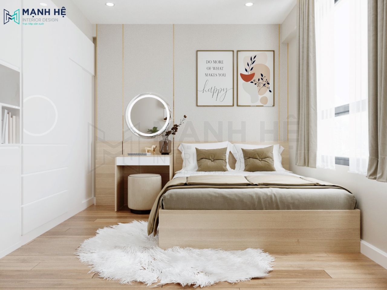 Thiết kế nội thất phòng ngủ con gái