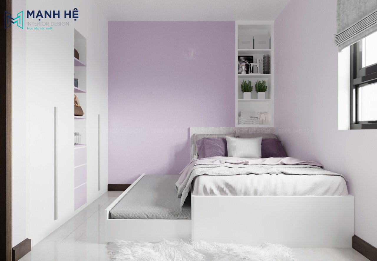 phòng ngủ giường giật cấp