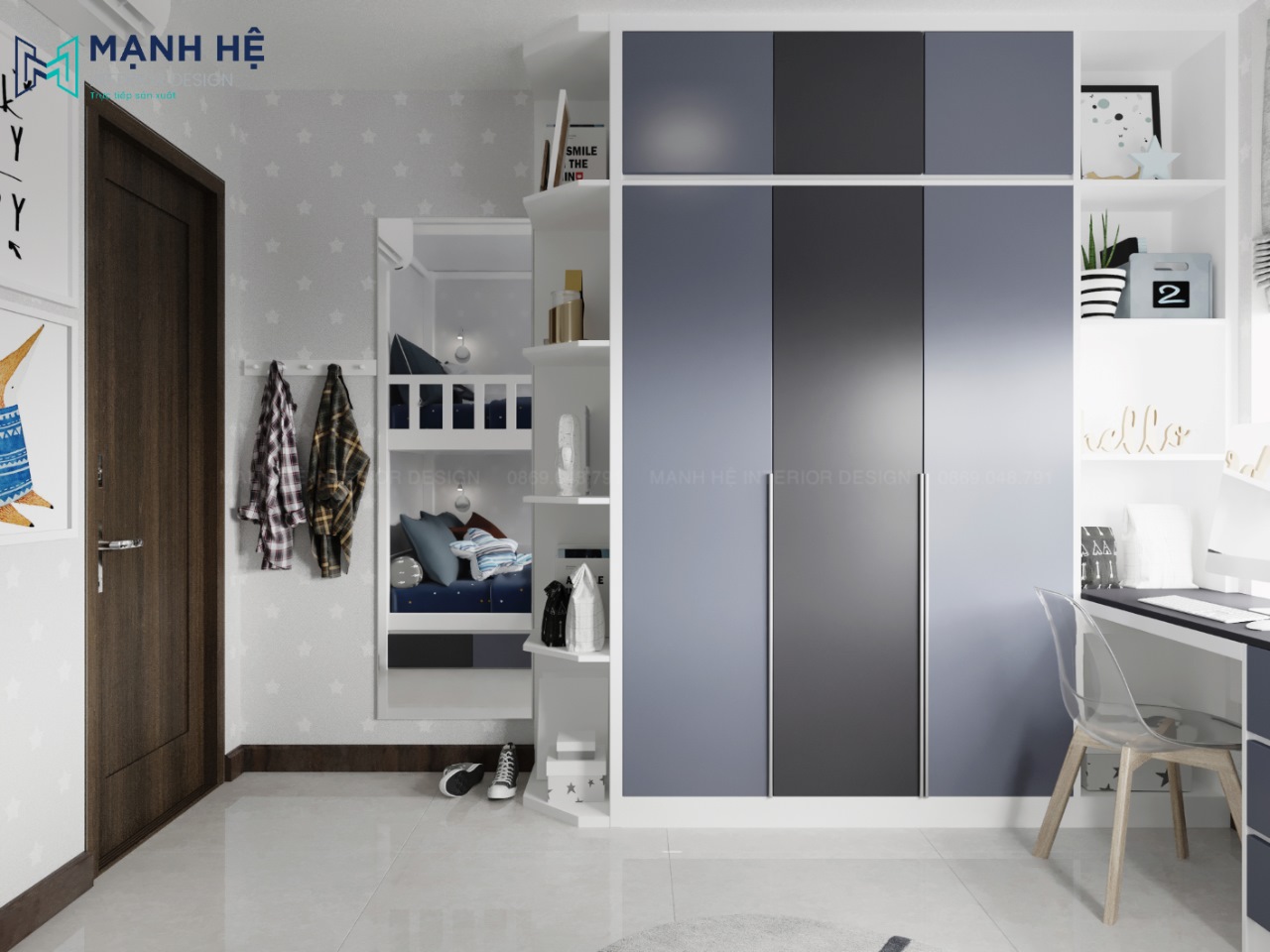 tủ quần áo phòng ngủ cho bé