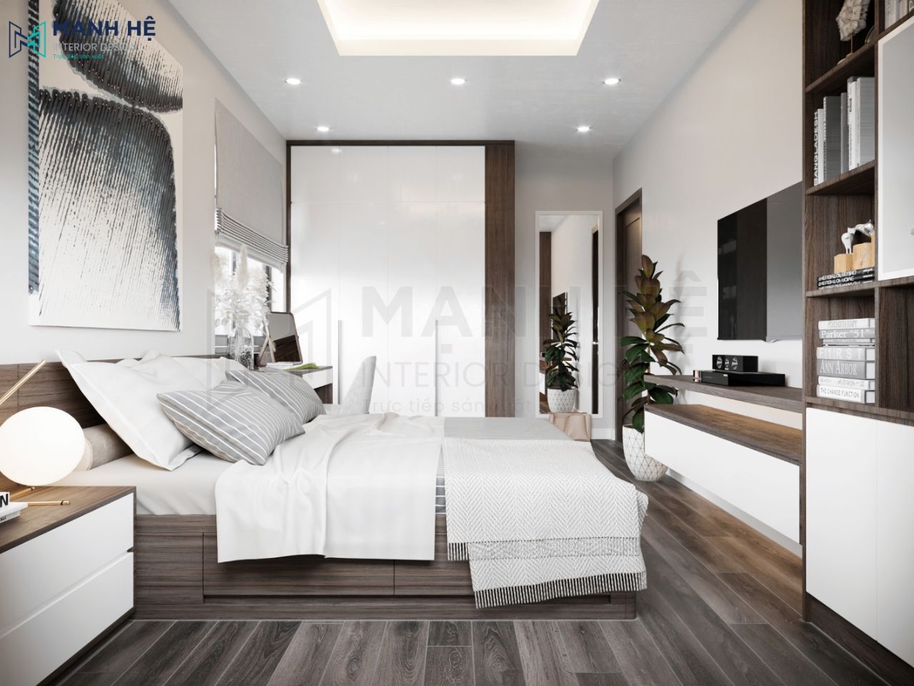 tủ quần áo đụng trần