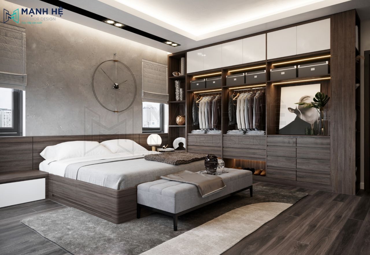 bố trí giường ngủ có hộc kéo cho phòng ngủ thêm tiện nghi