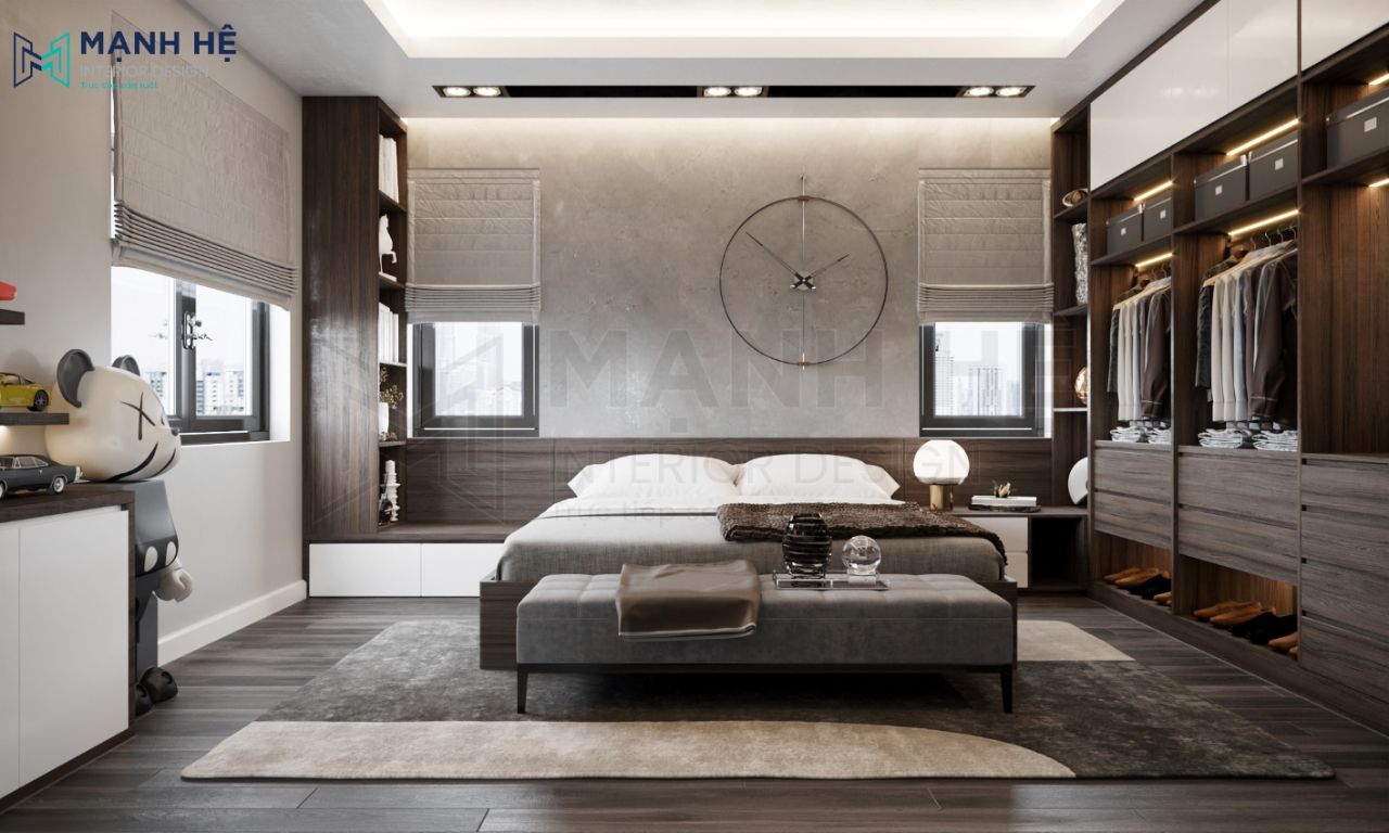 phòng ngủ biệt thự hiện đại