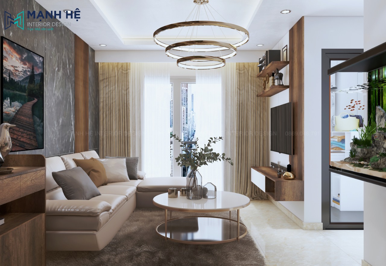 Mẫu 22: Bàn trà nan dọc kích thước lớn thích hợp cho phòng khách rộng rãi