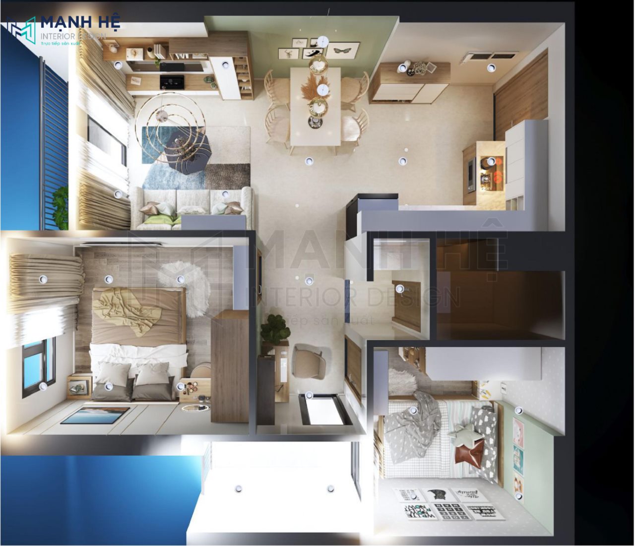 Bố trí mặt bằng căn hộ vinhomes