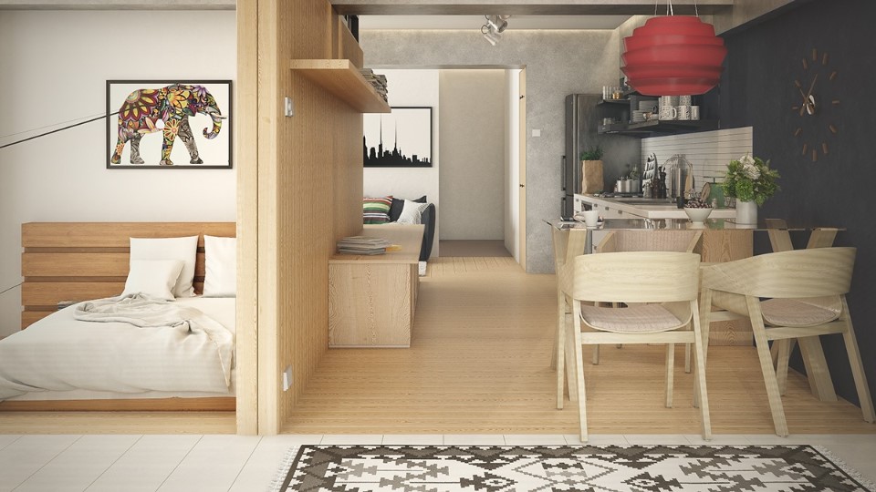 căn hộ studio nhỏ dành cho người độc thân
