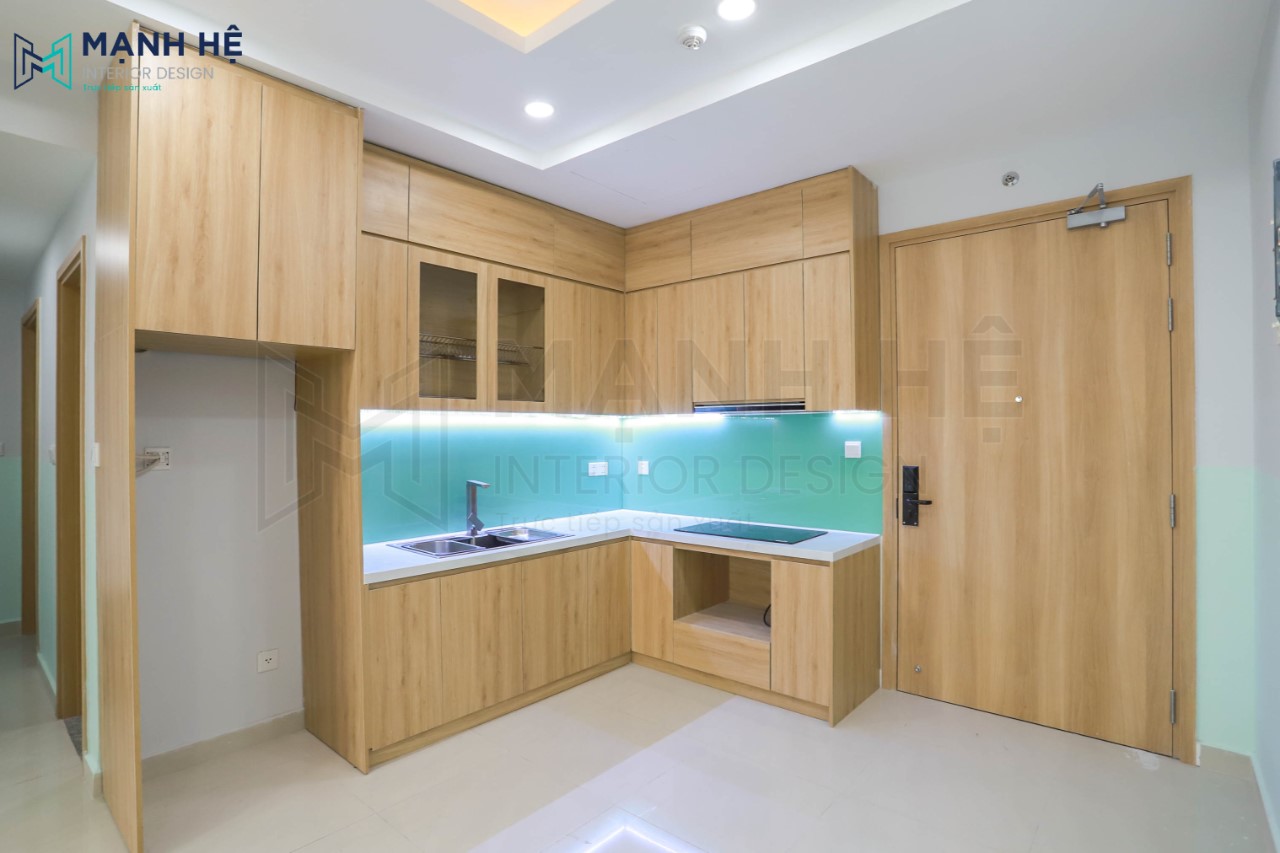 hệ tủ bếp gỗ công nghiệp