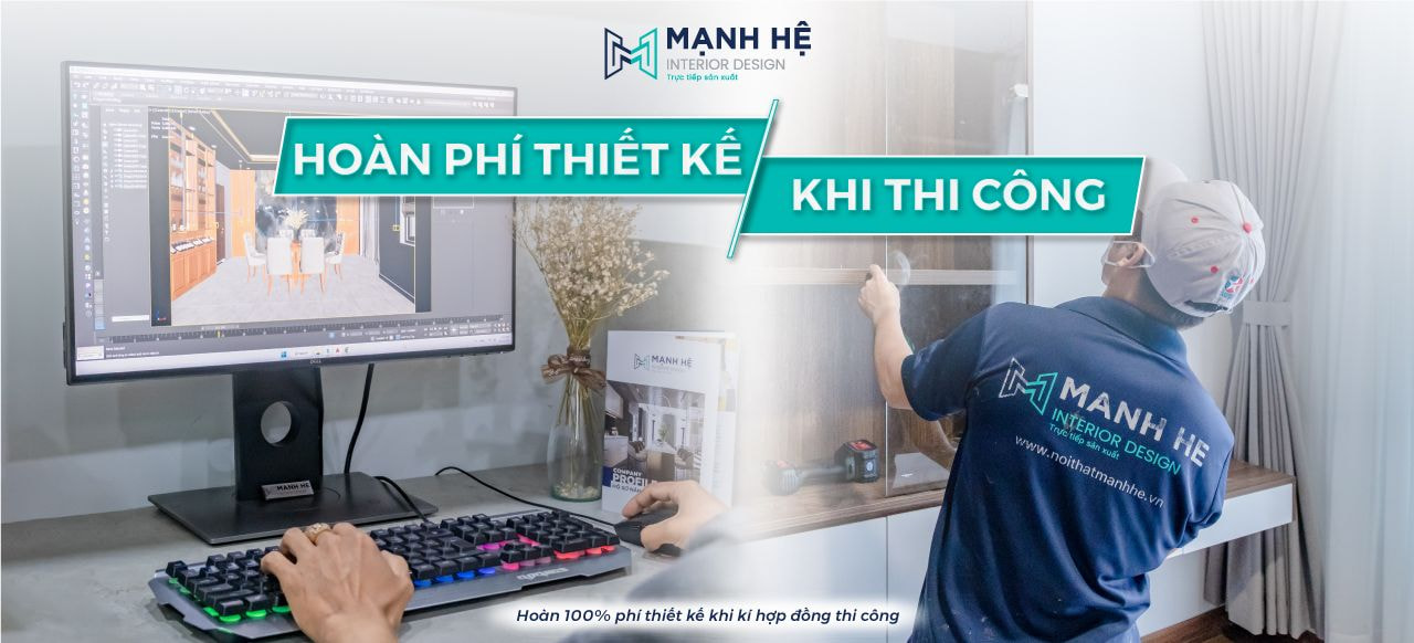 Miễn phí thiết kế khi thi công nội thất