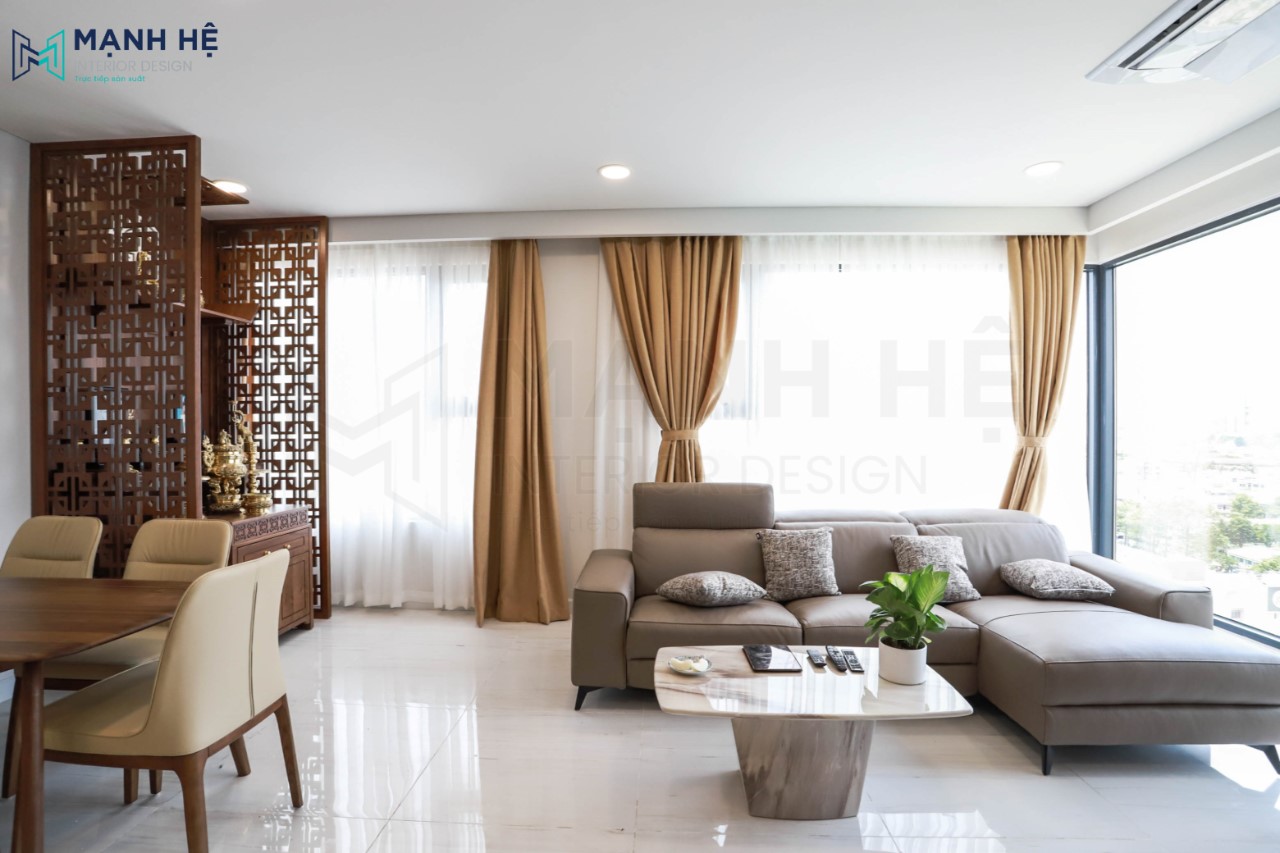 Thi công nội thất phòng khách hiện đại