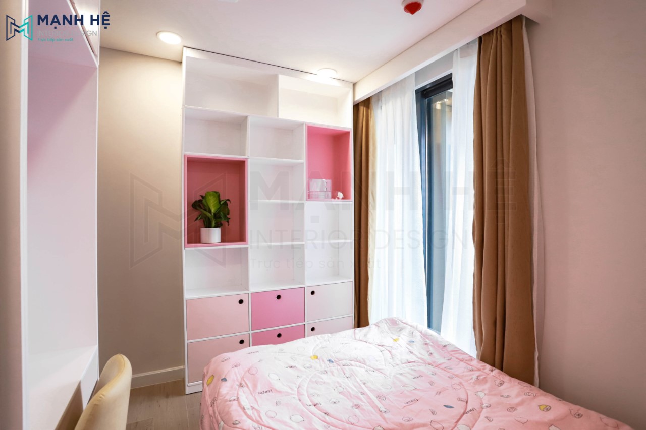 Kệ tủ trang trí phòng ngủ bé gái