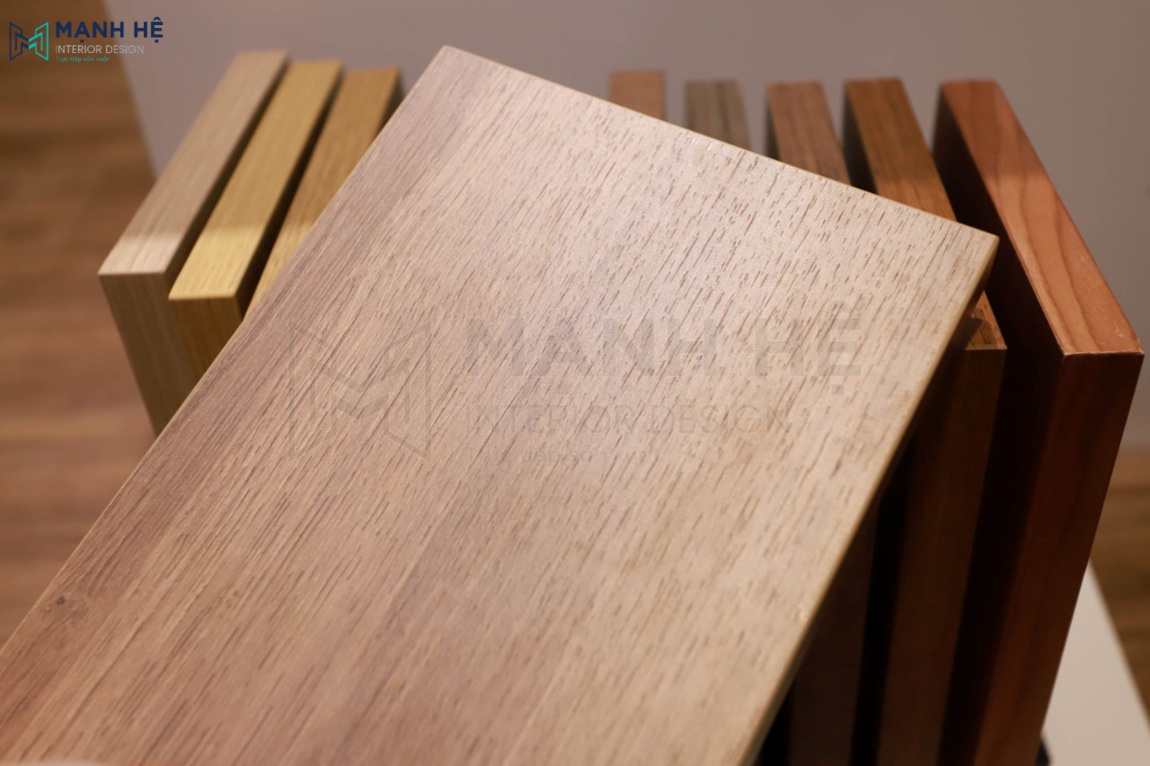 Bề mặt gỗ MDF phủ Melamine mờ