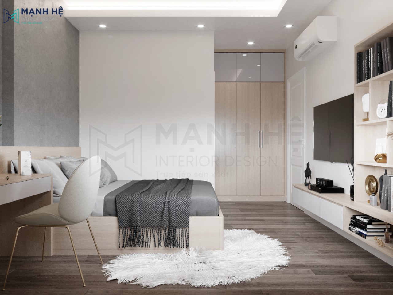 Thiết kế mẫu tủ quần áo cao đụng trần