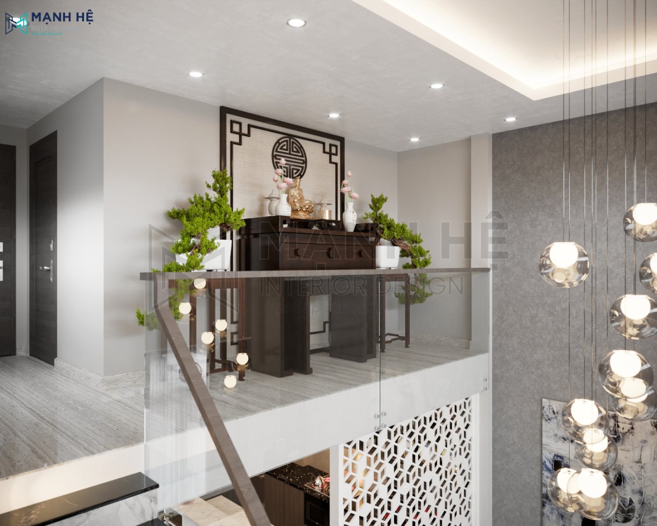 Tủ thờ gỗ óc chó tự nhiên