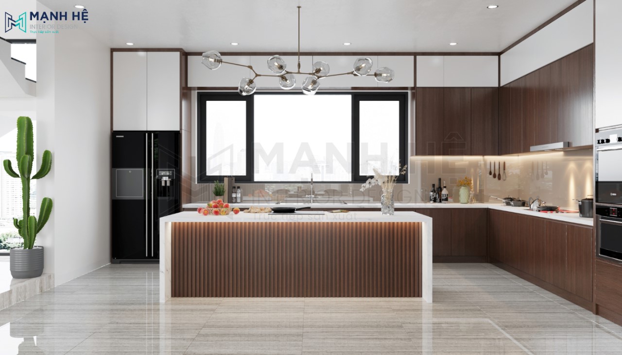 Thiết kế nội thất phòng bếp sang trọng