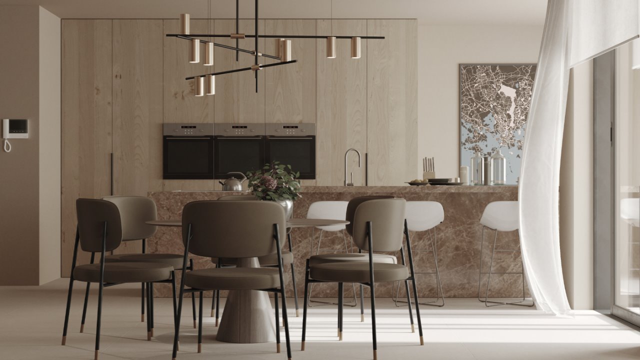 phòng ăn căn hộ duplex