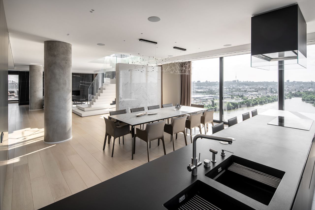 phòng bếp căn hộ duplex