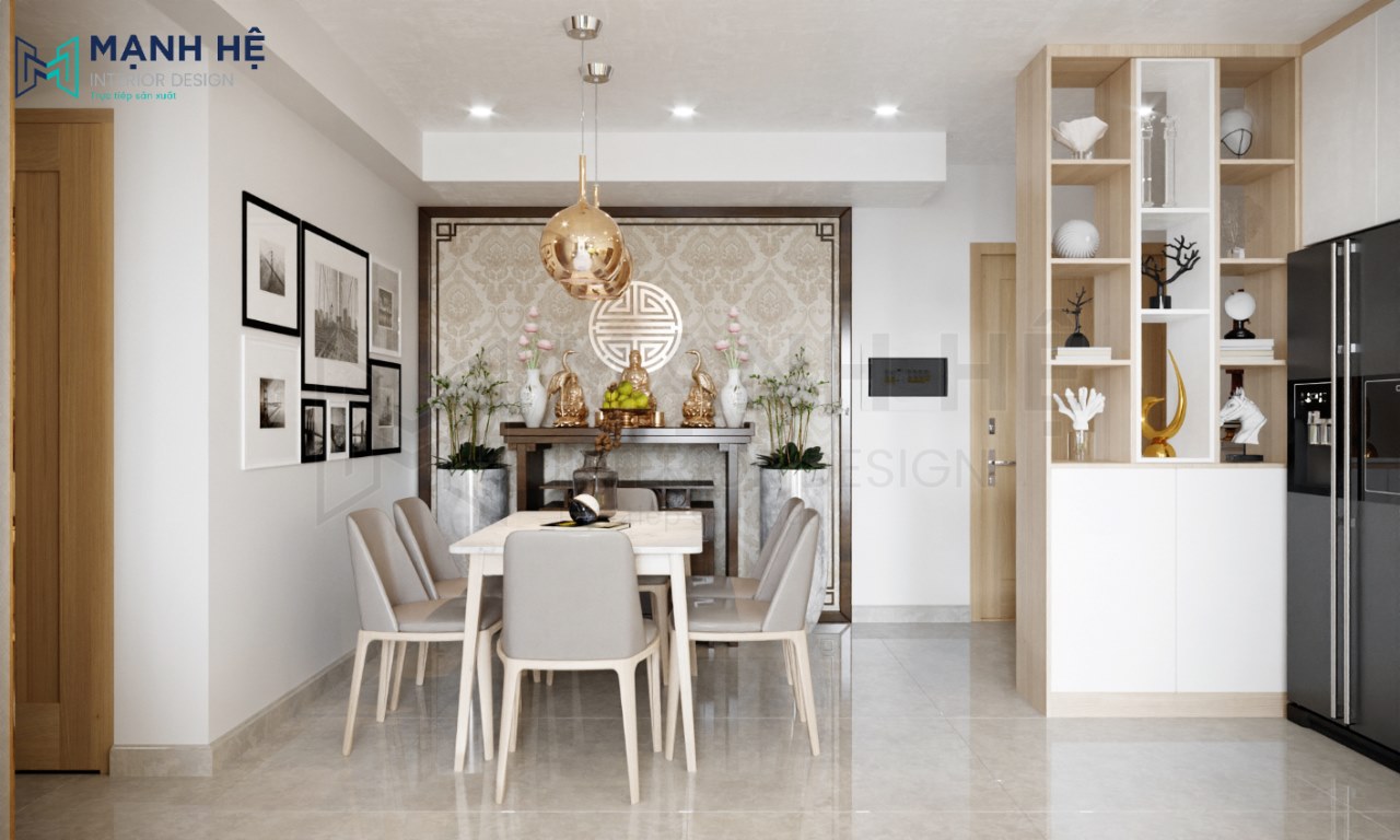 Mẫu giấy dán tường phong cách hiện đại giúp cho kết hợp với tổng thể không gian hài hòa và nhẹ nhàng