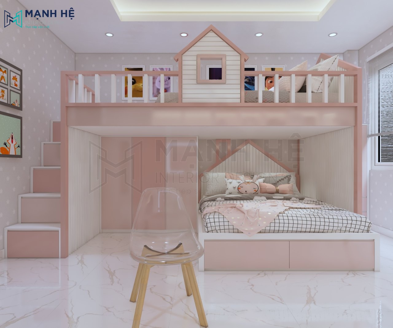 phòng ngủ có giường tầng