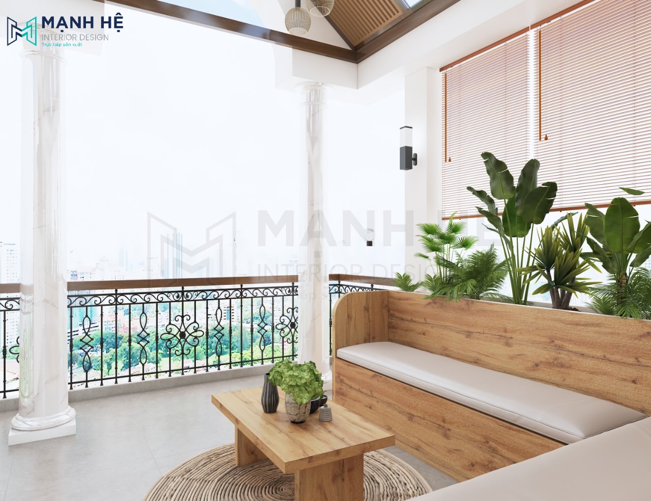bộ bàn ghế sân thượng