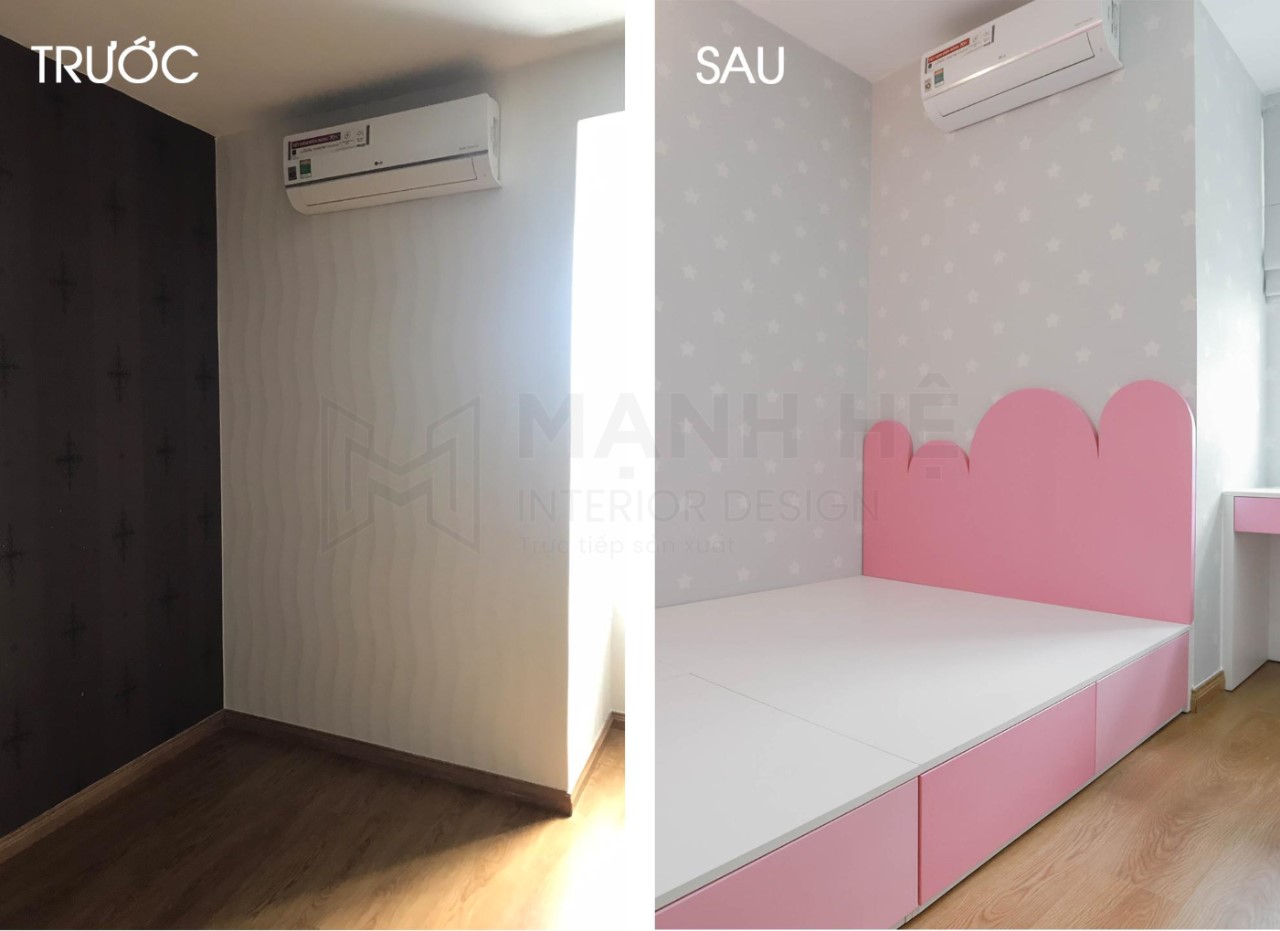 Chọn màu hồng cải tạo chung cư cũ