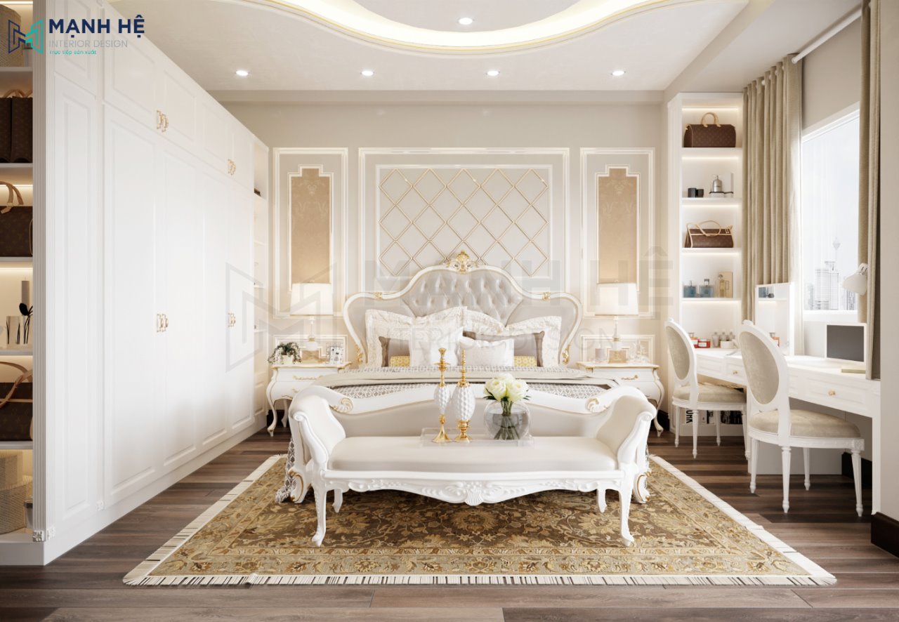 Thiết kế nội thất phòng ngủ cổ điển