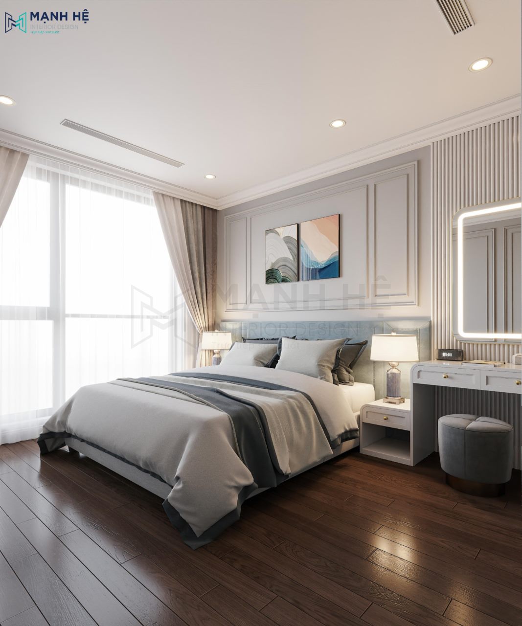 Dùng rèm cửa 2 lớp cho phòng ngủ